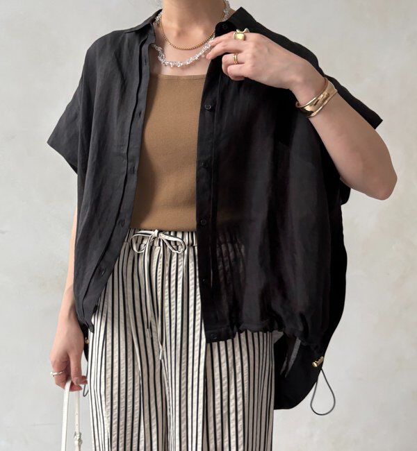  「リネンドロストフレンチシャツ」|シャツ・ブラウス|