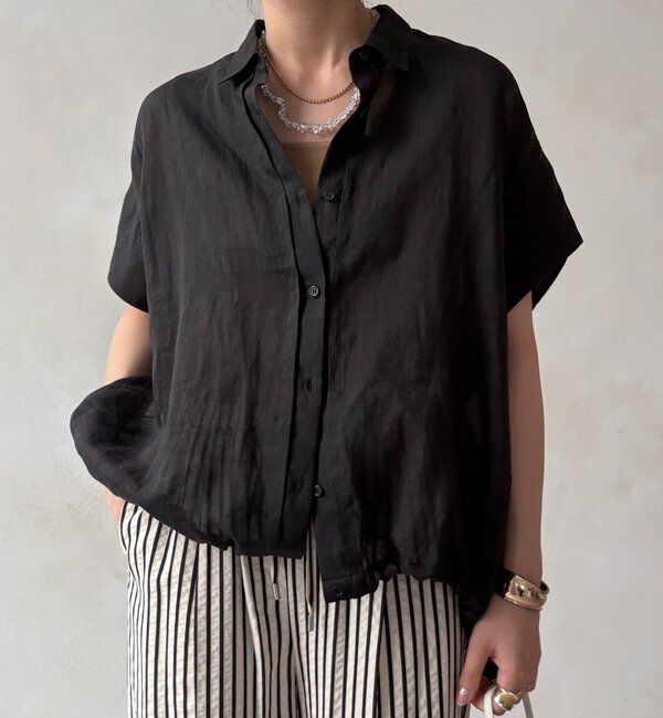  「リネンドロストフレンチシャツ」|シャツ・ブラウス|
