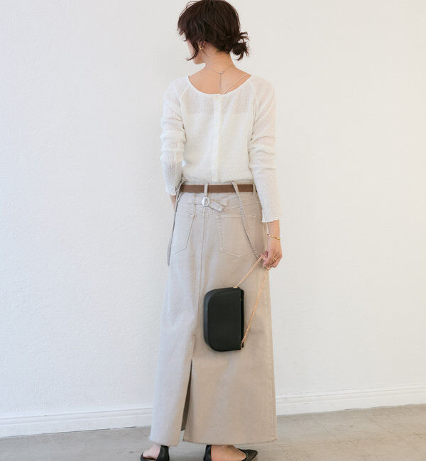  「【MONN.:.(モン)】LOOSE DENIM SKIRT」|スカート|