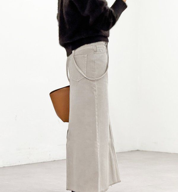  「【MONN.:.(モン)】LOOSE DENIM SKIRT」|スカート|