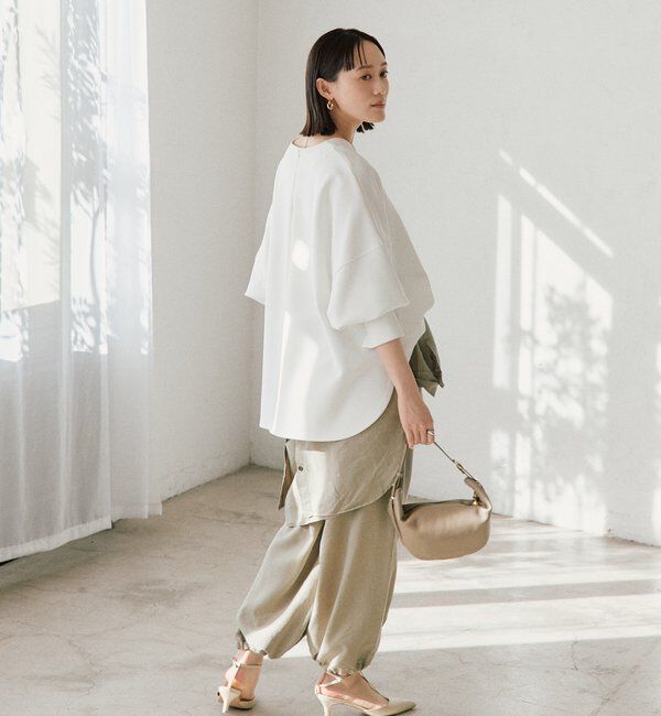  「【セットアップ可/こなれ感抜群】ガーメントダイ2wayワイドパンツ」|チノ|