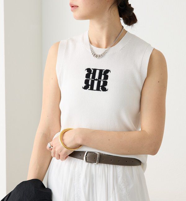  「【キャッチーなロゴがアクセント】ロゴタンクニット」|ニット・セーター|