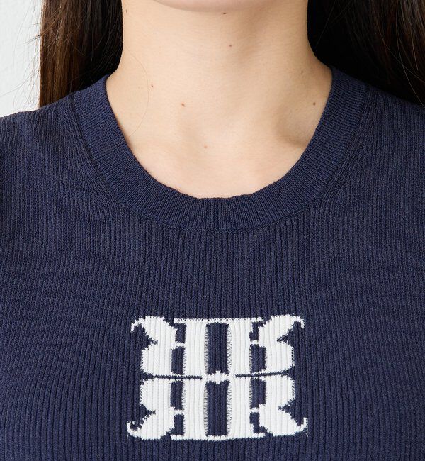  「【キャッチーなロゴがアクセント】ロゴタンクニット」|ニット・セーター|