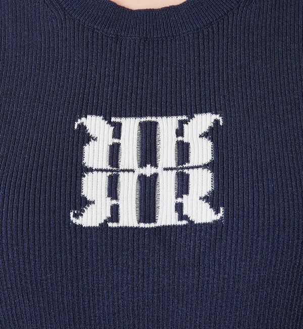  「【キャッチーなロゴがアクセント】ロゴタンクニット」|ニット・セーター|