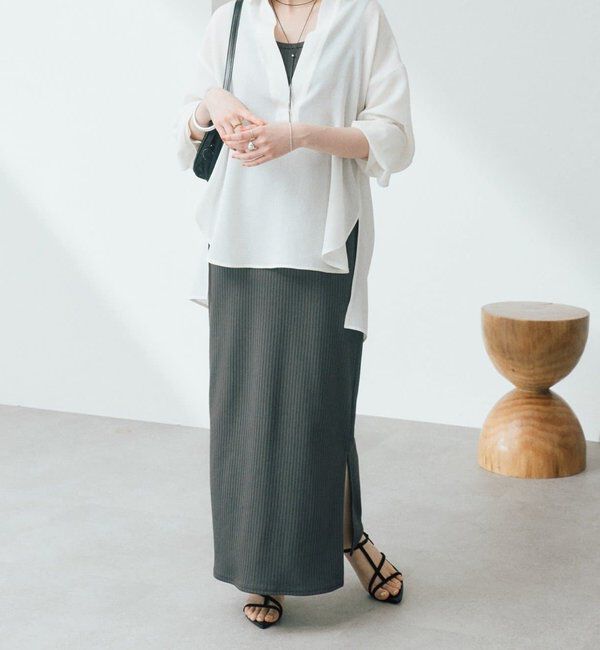  「【涼し気な抜け感】メッシュスキッパーシャツ」|シャツ・ブラウス|