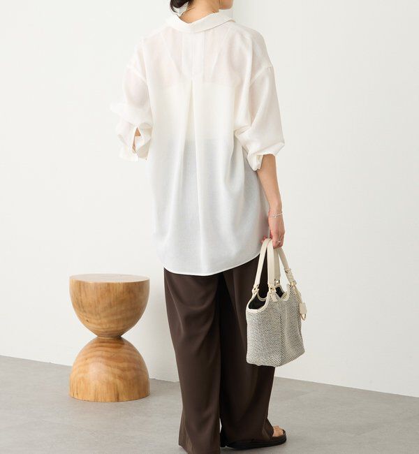 「【涼し気な抜け感】メッシュスキッパーシャツ」|シャツ・ブラウス|