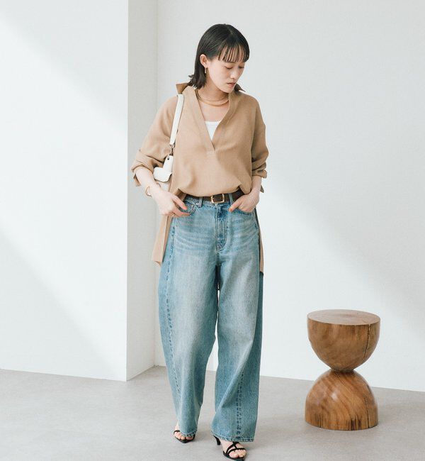  「【涼し気な抜け感】メッシュスキッパーシャツ」|シャツ・ブラウス|