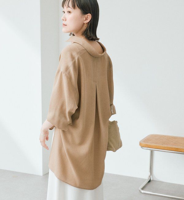  「【涼し気な抜け感】メッシュスキッパーシャツ」|シャツ・ブラウス|