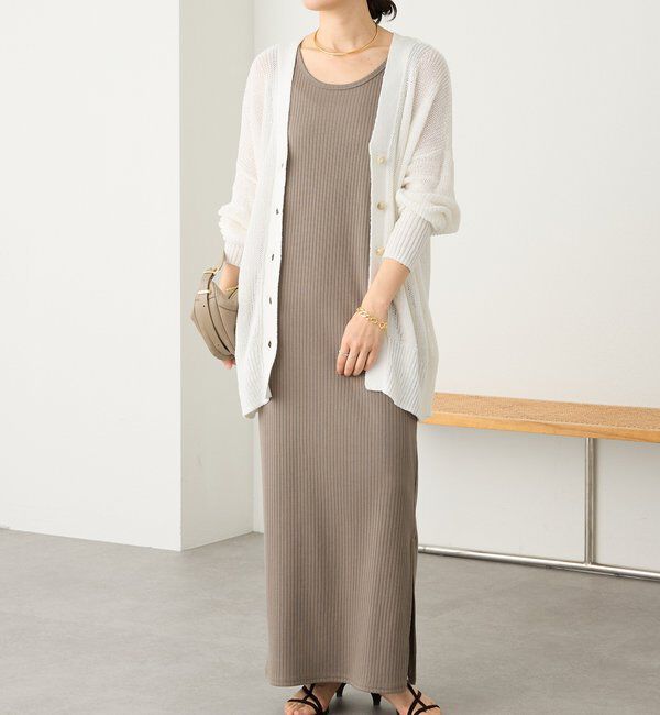 「【前後2WAY/春から初秋までロングシーズン活躍】リネンブレンド2WAYカーデ」|カーディガン|