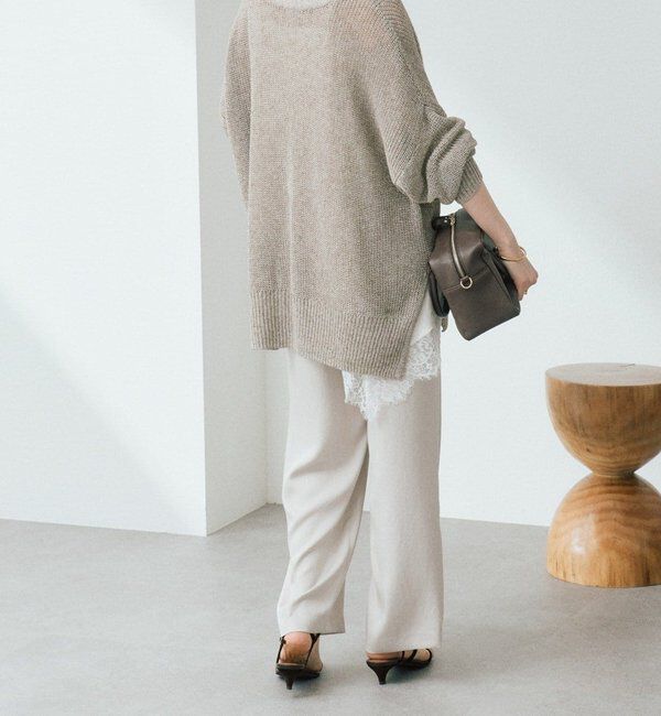  「【前後2WAY/春から初秋までロングシーズン活躍】リネンブレンド2WAYカーデ」|カーディガン|