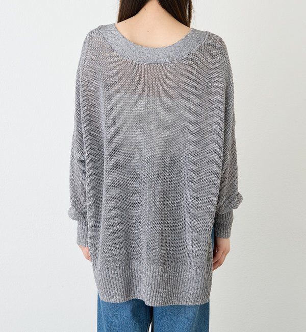  「【前後2WAY/春から初秋までロングシーズン活躍】リネンブレンド2WAYカーデ」|カーディガン|