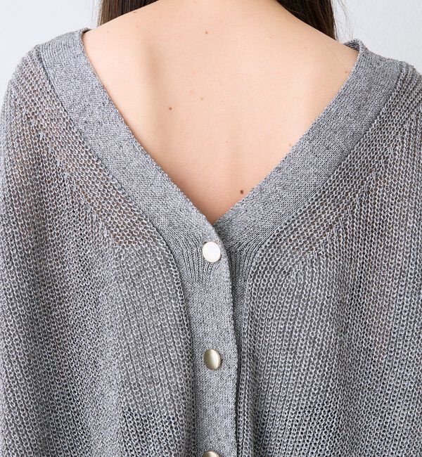  「【前後2WAY/春から初秋までロングシーズン活躍】リネンブレンド2WAYカーデ」|カーディガン|