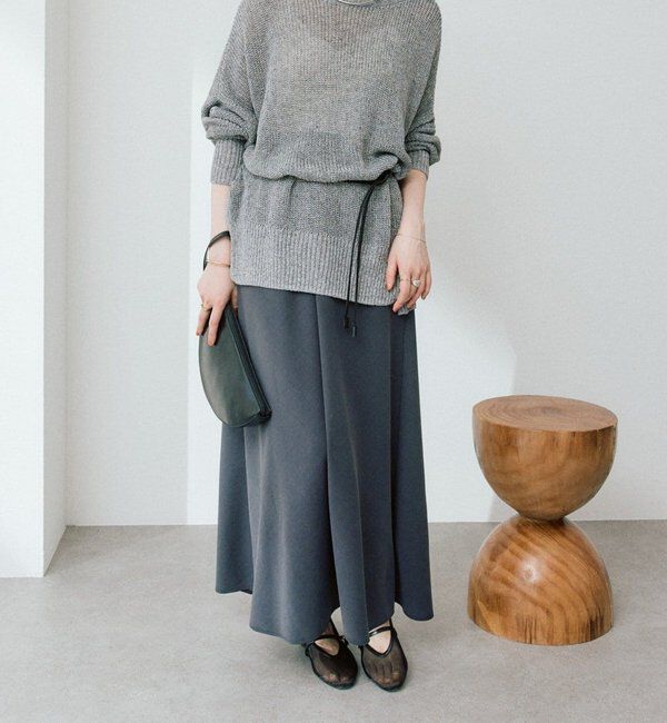  「【前後2WAY/春から初秋までロングシーズン活躍】リネンブレンド2WAYカーデ」|カーディガン|