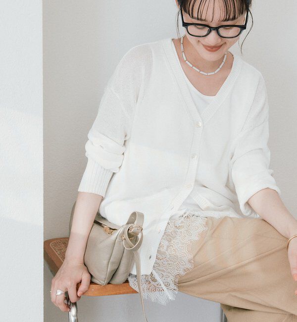  「【レース裾で映える】レースヘムタンクトップ」|キャミソール|