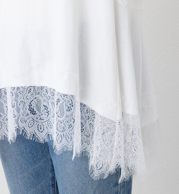  「【レース裾で映える】レースヘムタンクトップ」|キャミソール|
