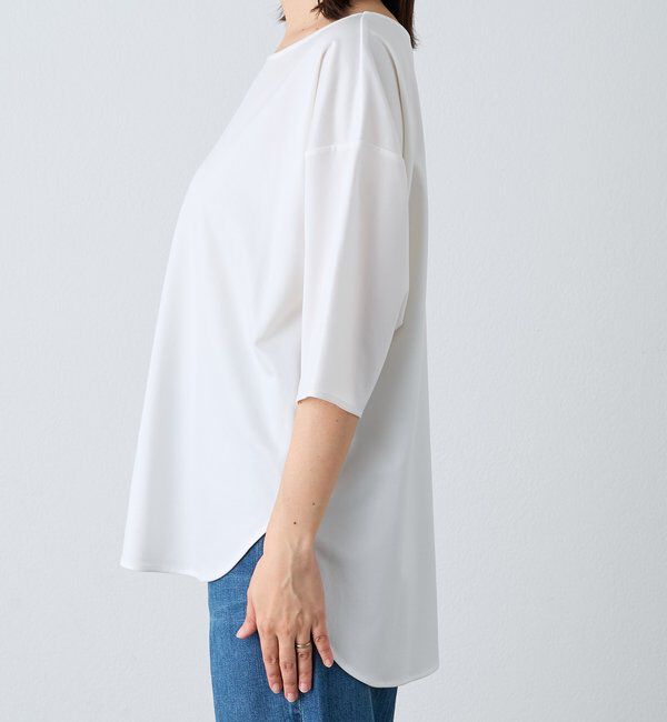  「予約【待望の半袖が登場！】ハーフスリーブキュプラカットプルオーバー」|Tシャツ・カットソー|