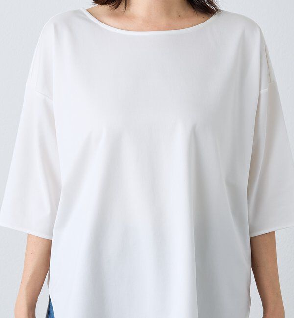  「予約【待望の半袖が登場！】ハーフスリーブキュプラカットプルオーバー」|Tシャツ・カットソー|