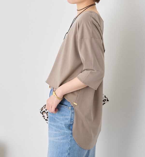  「予約【待望の半袖が登場！】ハーフスリーブキュプラカットプルオーバー」|Tシャツ・カットソー|