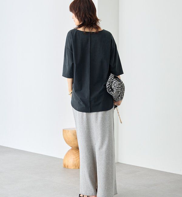  「予約【待望の半袖が登場！】ハーフスリーブキュプラカットプルオーバー」|Tシャツ・カットソー|