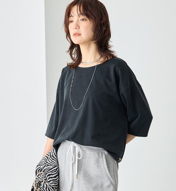  「予約【待望の半袖が登場！】ハーフスリーブキュプラカットプルオーバー」|Tシャツ・カットソー|