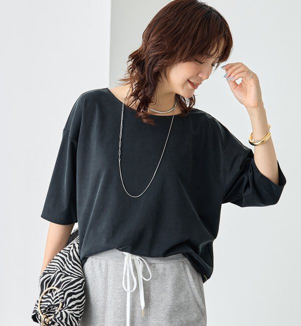  「予約【待望の半袖が登場！】ハーフスリーブキュプラカットプルオーバー」|Tシャツ・カットソー|