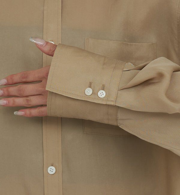  「【洗練ブラウス】【2way】キュプラブラウス」|シャツ・ブラウス|