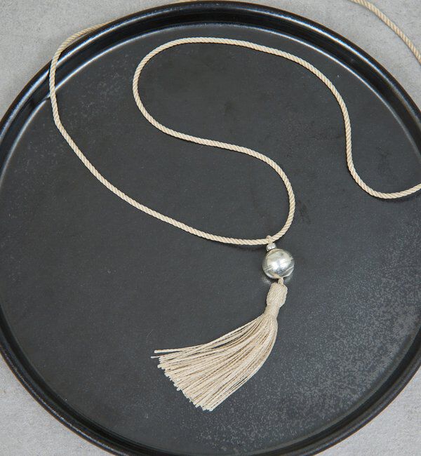  「フリンジコードネックレス」|リング|アイボリー