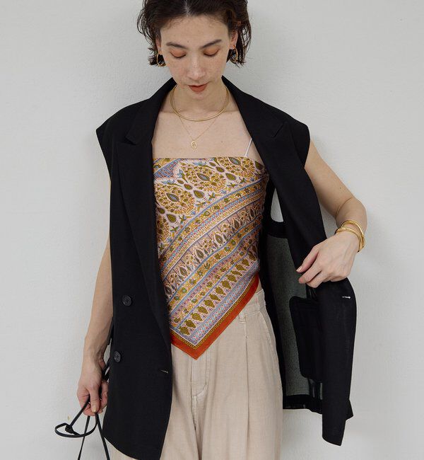  「オリエンタル柄シルクスカーフ」|バンダナ・スカーフ|