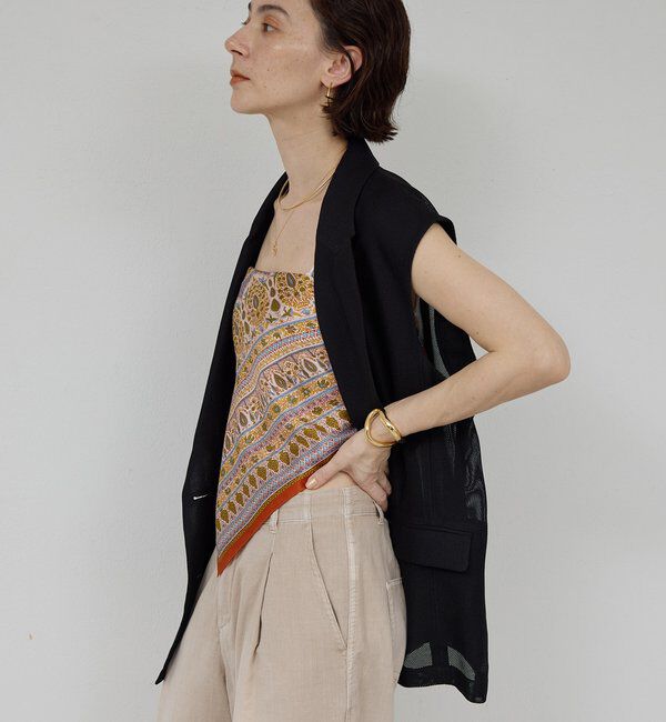  「オリエンタル柄シルクスカーフ」|バンダナ・スカーフ|