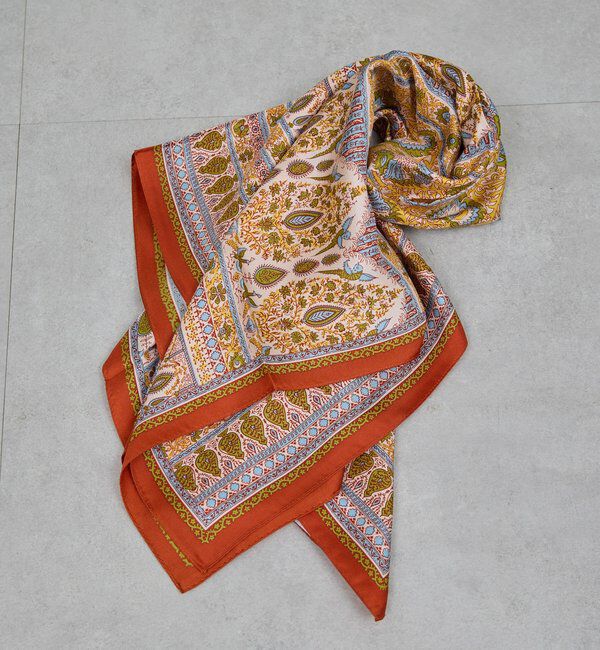  「オリエンタル柄シルクスカーフ」|バンダナ・スカーフ|