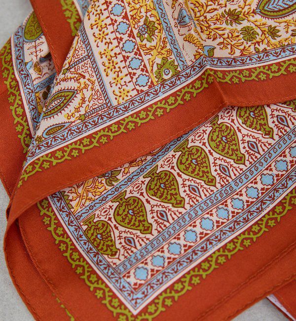  「オリエンタル柄シルクスカーフ」|バンダナ・スカーフ|