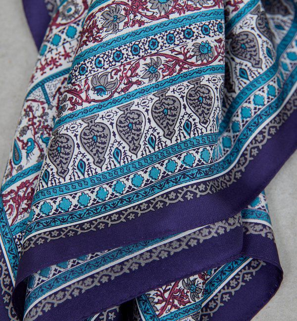 「オリエンタル柄シルクスカーフ」|バンダナ・スカーフ|