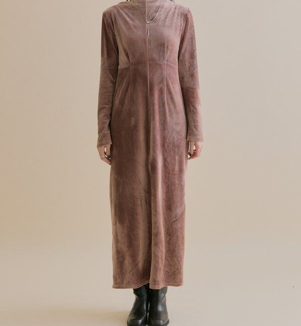  「[森川企画]バックオープンベロアワンピース」|ワンピース|