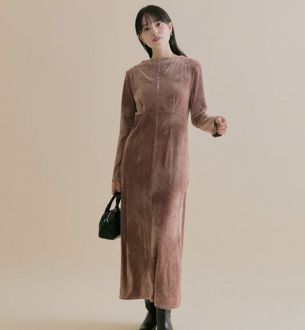  「[森川企画]バックオープンベロアワンピース」|ワンピース|