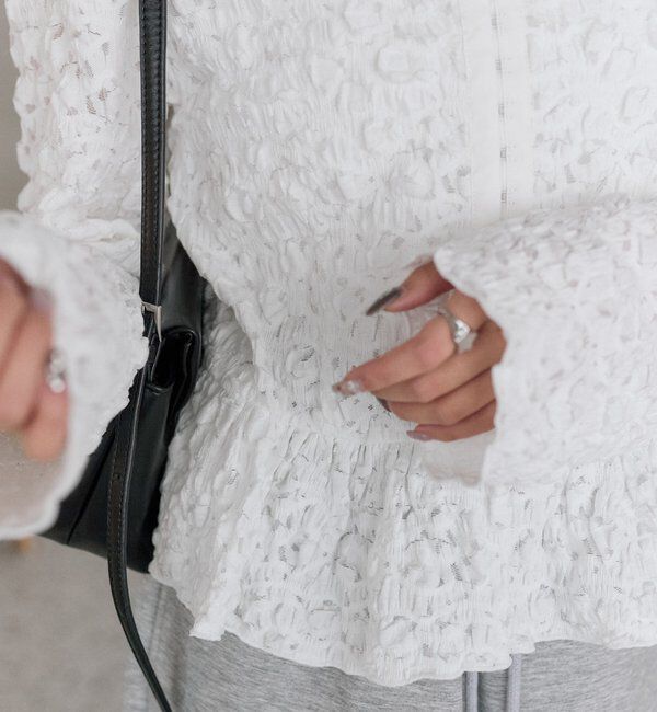  「シャーリングペプラム TOPS」|シャツ・ブラウス|