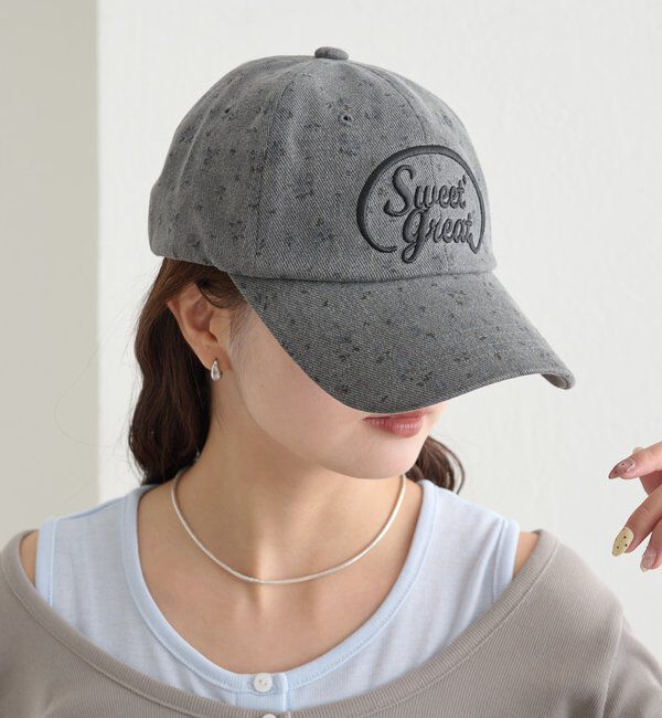  「フラワー刺繍キャップ」|ハット|