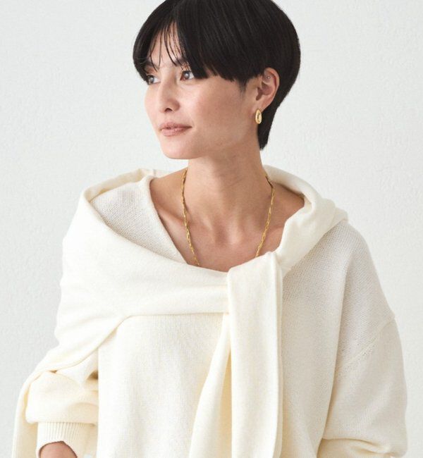  「マルチウェイ肩掛けニット」|ニット・セーター|オフホワイト