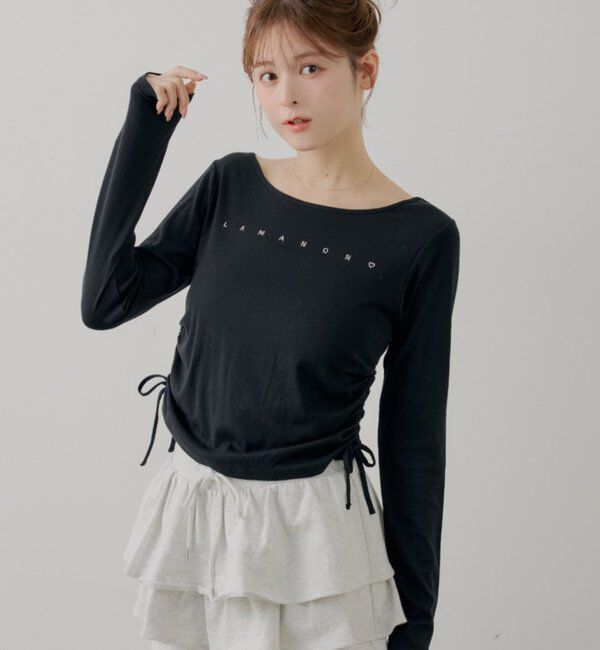  「ラインストーンロゴロンT」|Tシャツ・カットソー|