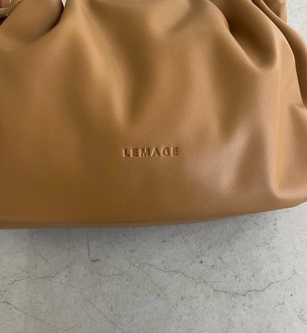  「【新色/ライトベージュ】クラウディギャザーバッグ」|トートバッグ|