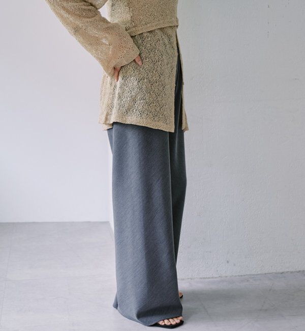  「ダブルクロスワイドパンツ」|チノ|