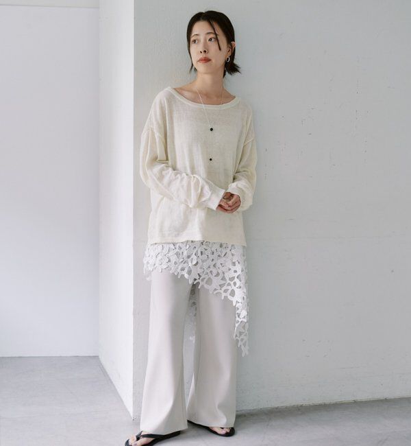  「ダブルクロスワイドパンツ」|チノ|