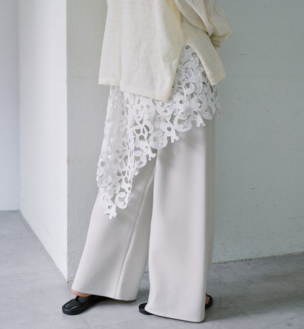  「ダブルクロスワイドパンツ」|チノ|