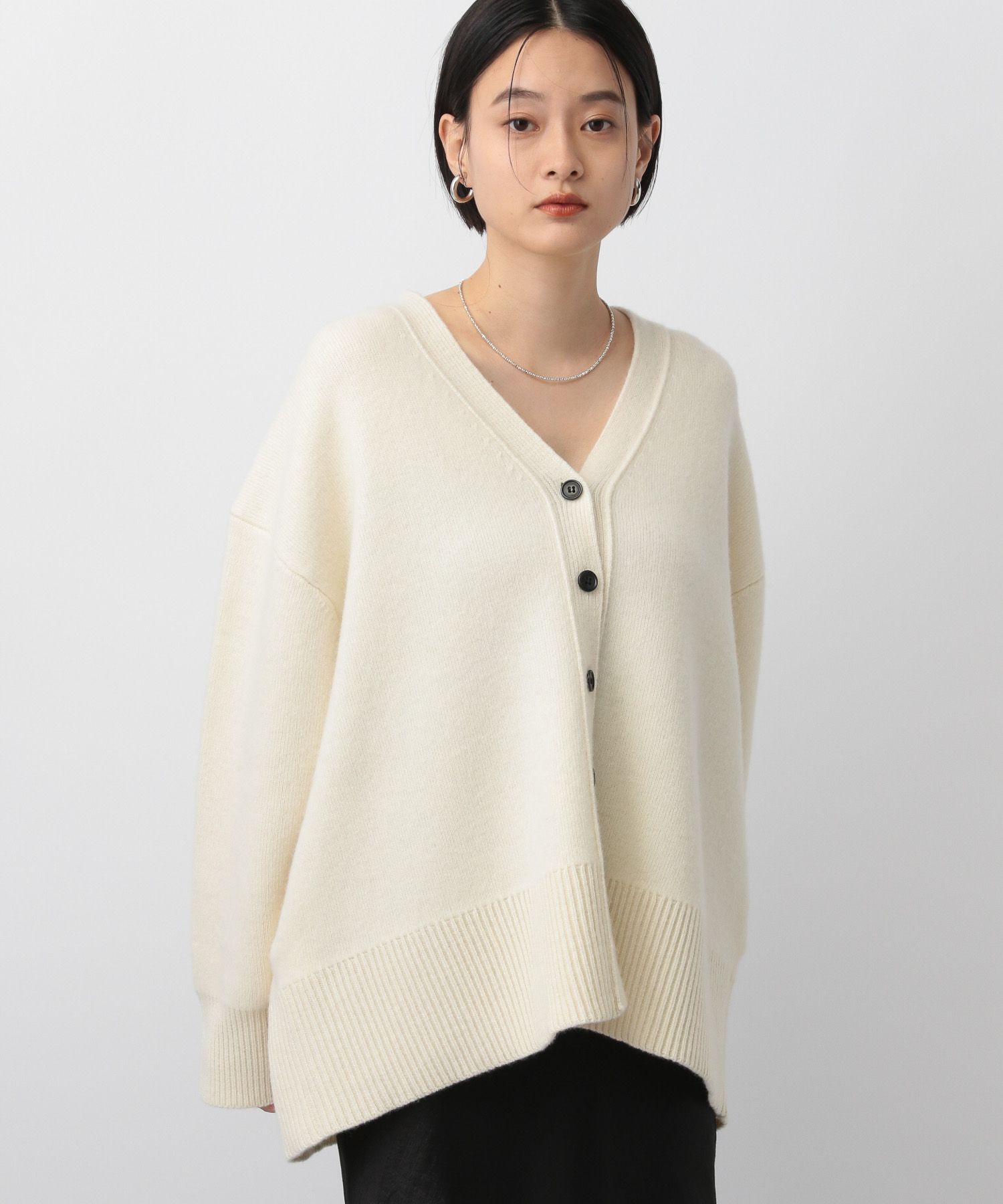 A part by 「カシミヤコンBIG Vネックカーディガン」|ニット・セーター|