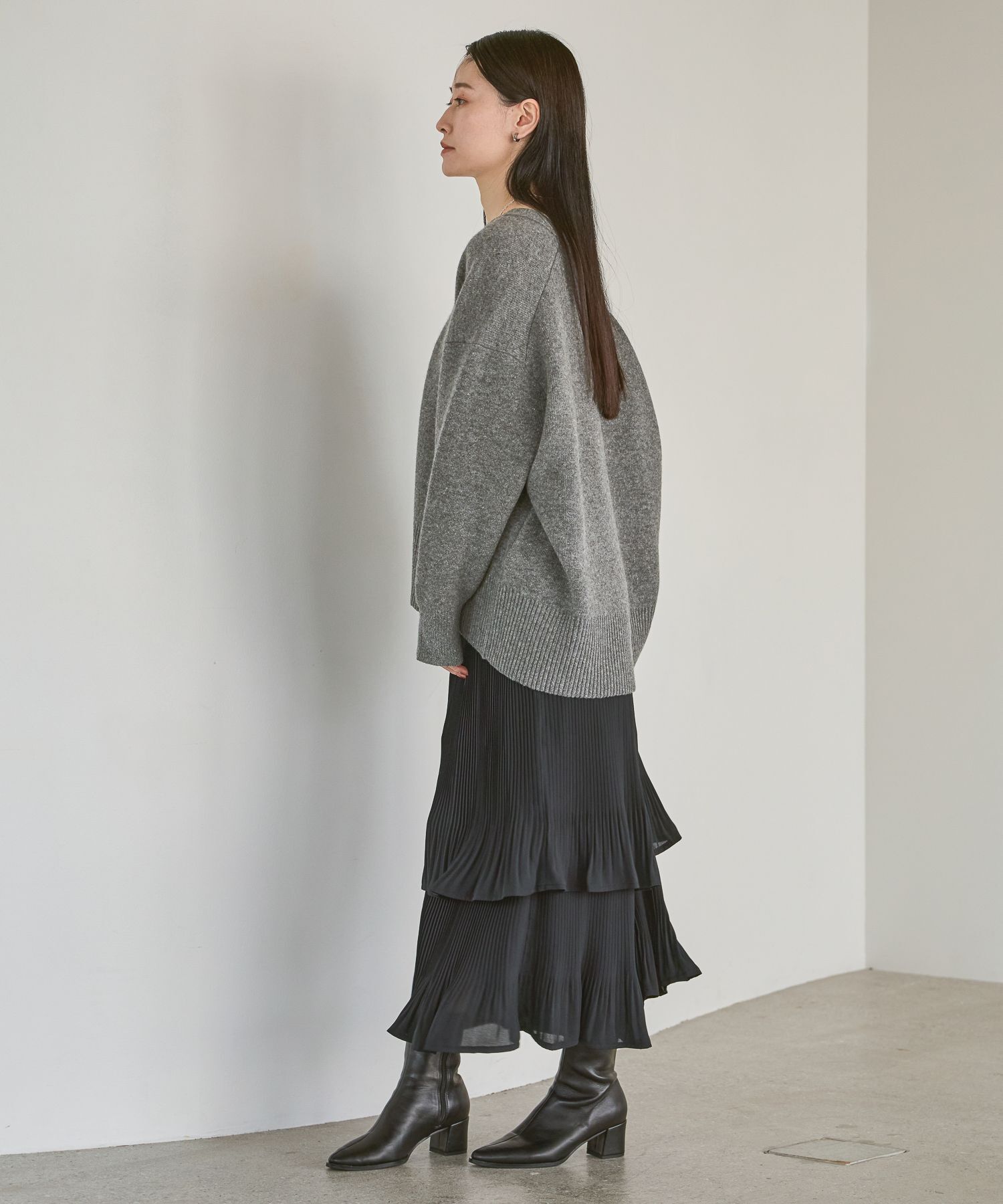 A part by 「カシミヤコンBIG Vネックカーディガン」|ニット・セーター|