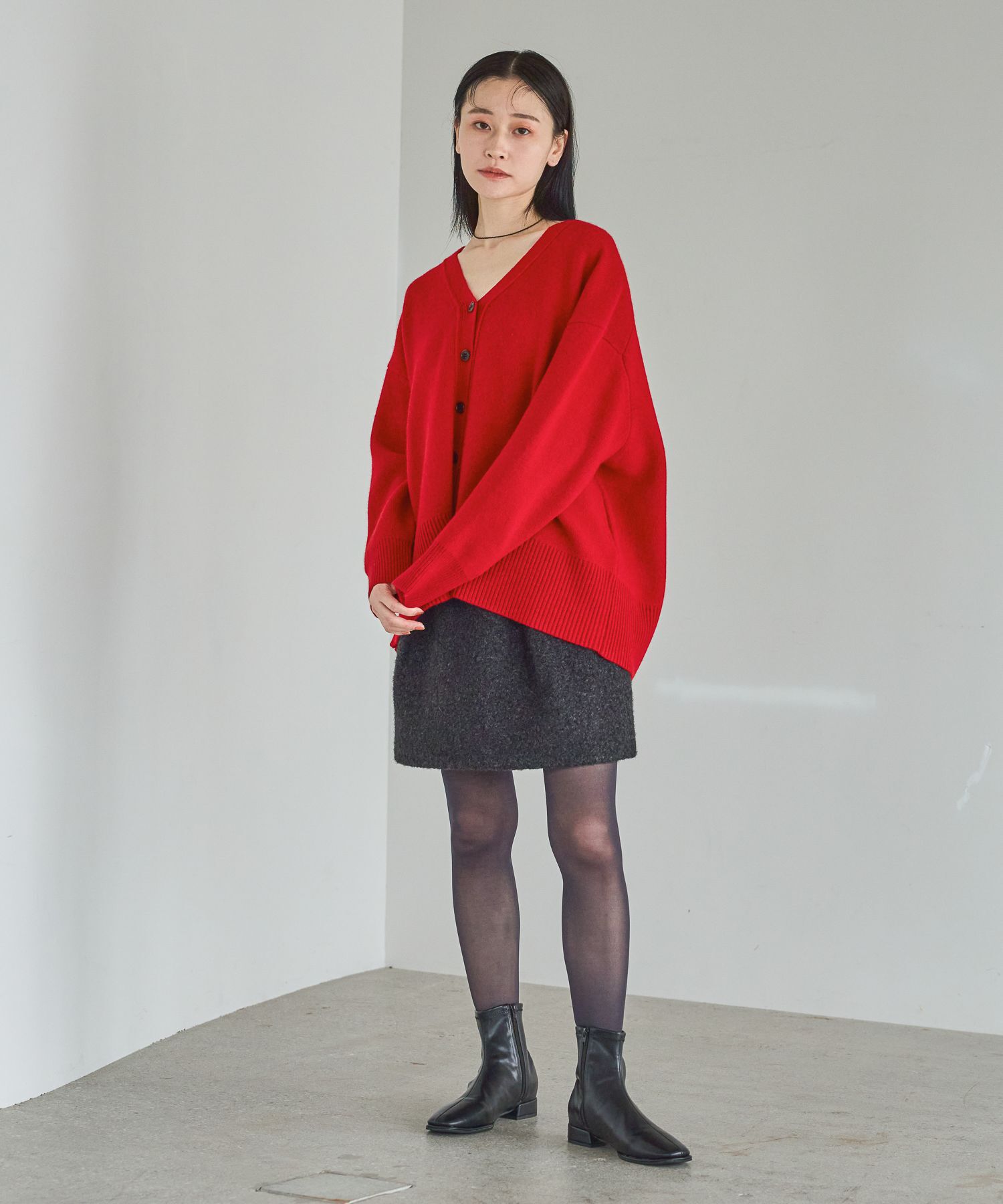 A part by 「カシミヤコンBIG Vネックカーディガン」|ニット・セーター|