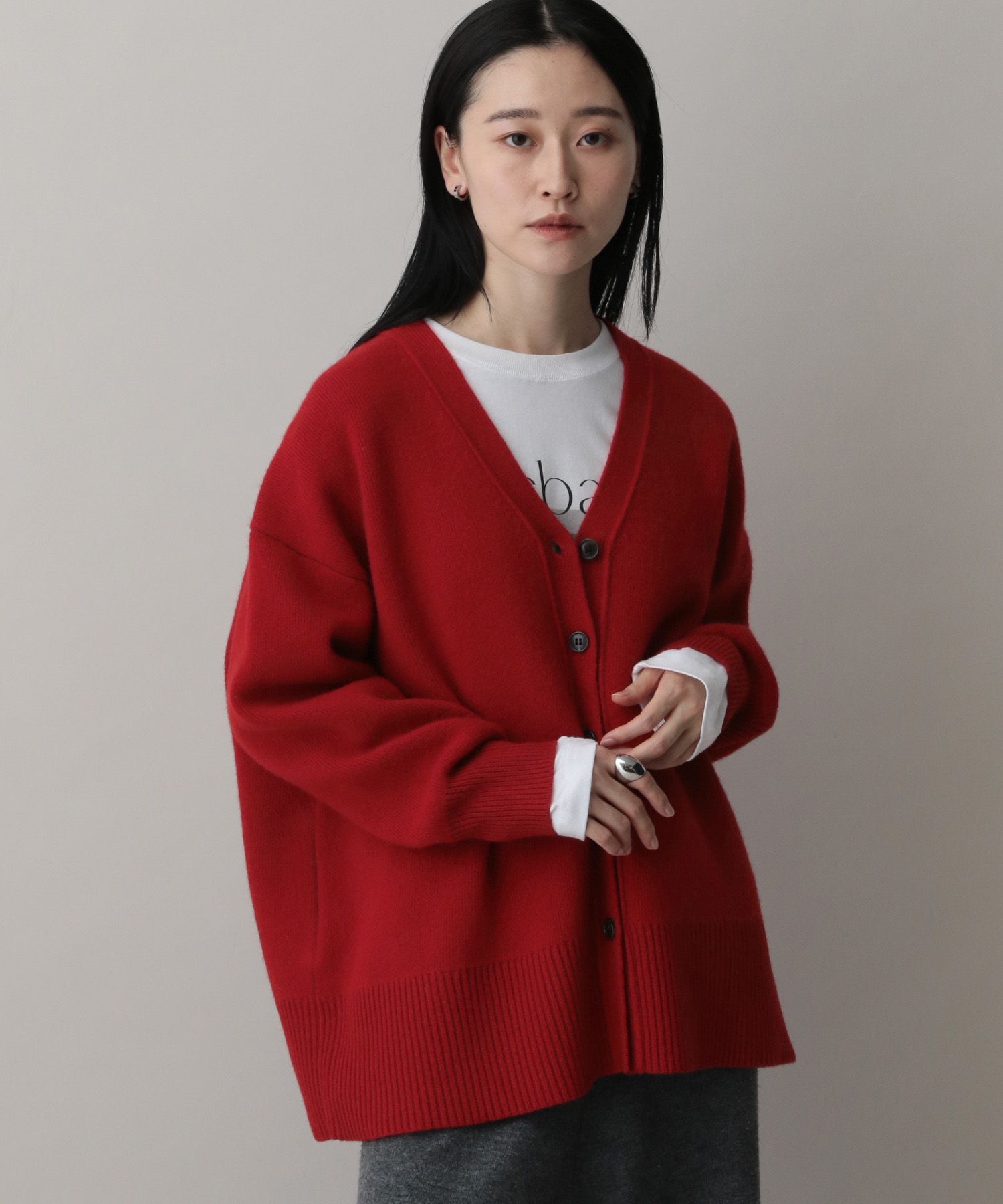 A part by 「カシミヤコンBIG Vネックカーディガン」|ニット・セーター|