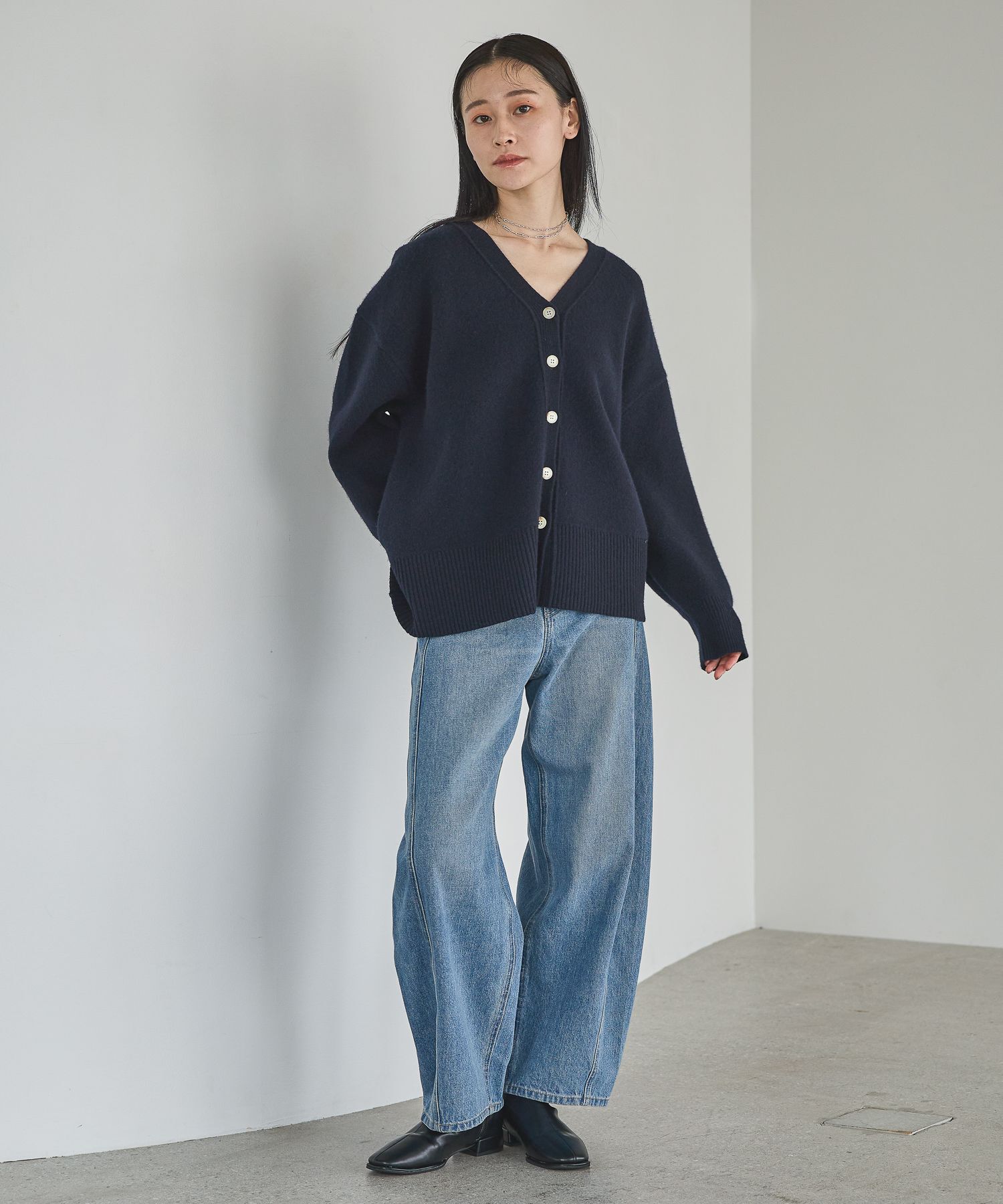 A part by 「カシミヤコンBIG Vネックカーディガン」|ニット・セーター|