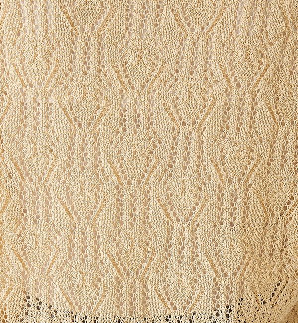 collex「レーシー柄ニットポロ／透かし編み・サマーニット【予約】」|ニット・セーター|