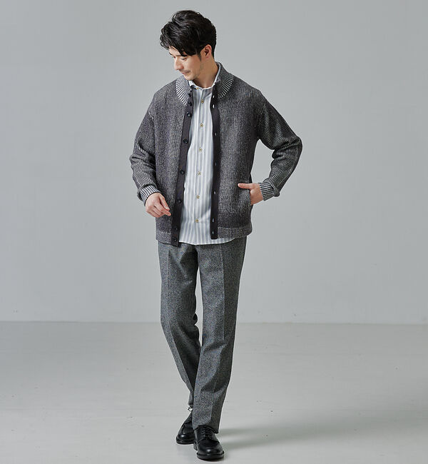 ABAHOUSE「フライフロント ドライバーズニット / ブルゾン」|ニット・セーター|