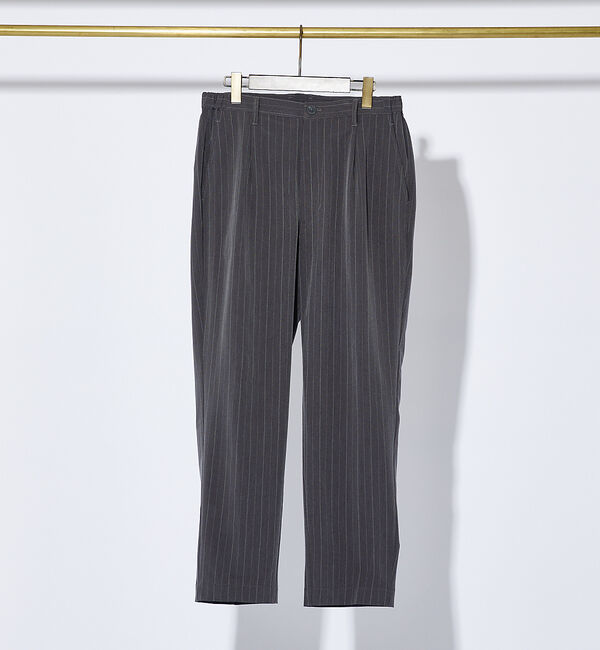 ABAHOUSE「【ペンストライプ】ワイド テーパードパンツ」|その他|グレー